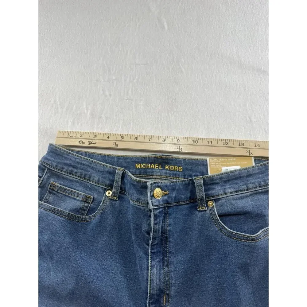 Michael Kors Selma Cali Blu Wash Skinny Ankle Size 12